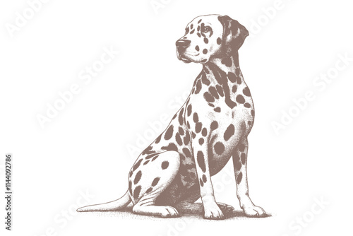Dalmatian dog vector | dog vector | dog illustration | dog silhouette | dog tattoo | dog engraving | dog
