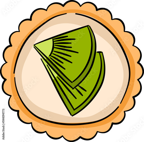 Fruit Pie indoneisia traditional food. hand drawn traditional food from indonesia.. asian traditional snacks