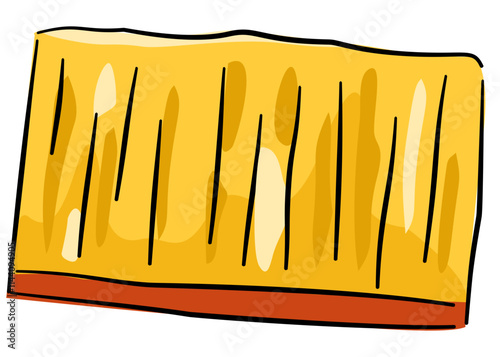 Bika Ambon Indoneisia Traditional Food. Hand drawn traditional food from Indonesia.. Asian traditional snacks.