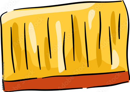 Bika Ambon Indoneisia Traditional Food. Hand drawn traditional food from Indonesia.. Asian traditional snacks.