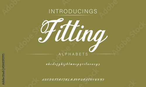 an elegant alphabet font and number. Premium uppercase fashion Design typography. vector illustration