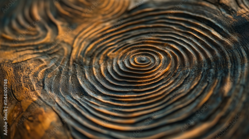 Wooden surface with concentric grain patterns Wooden surface with concentric grain patterns