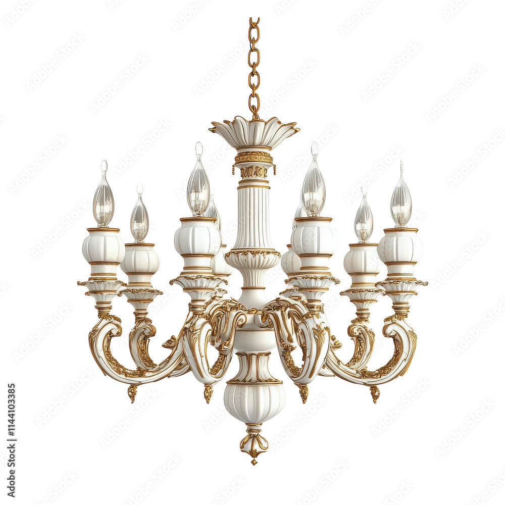 Elegant Classic Chandelier Design Isolated on White Background for Home Decor Transparent Background Elegant Classic Chandelier Design Isolated on White Background for Home Decor Transparent Background