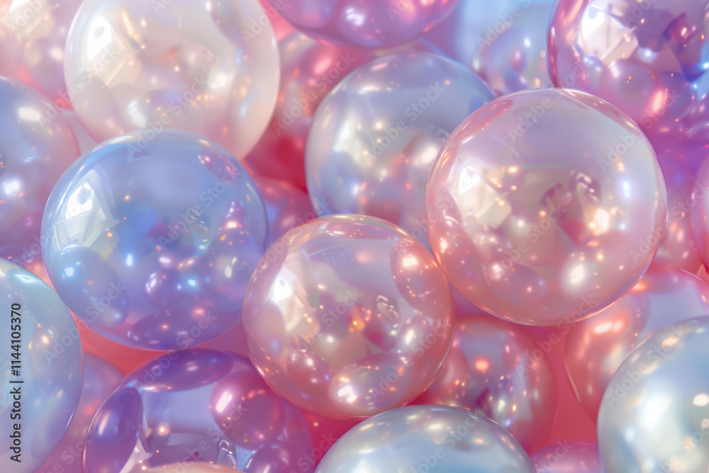 close up horizontal image of pink and purple shiny transparent balls close up horizontal image of pink and purple shiny transparent balls