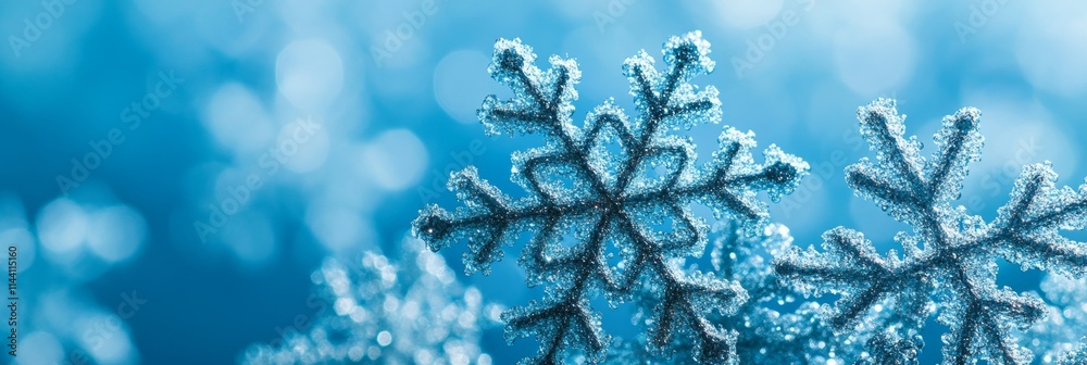 Close-up of Delicate Snowflakes, Capturing the Magic and Intricacy of Winter s Frozen Beauty Close-up of Delicate Snowflakes, Capturing the Magic and Intricacy of Winter s Frozen Beauty