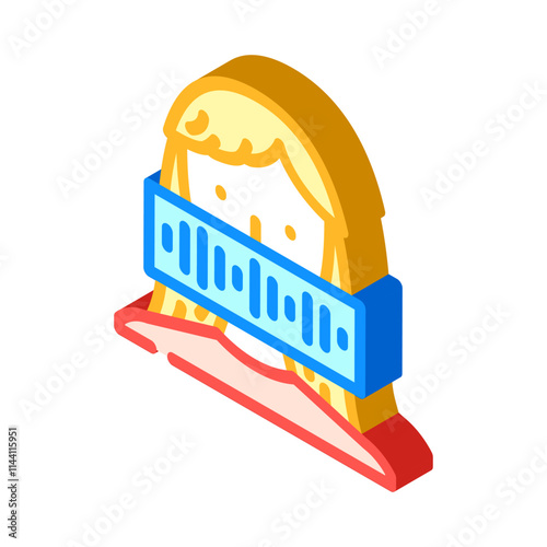 speech waveform natural language processing nlp isometric icon vector. speech waveform natural language processing nlp sign. isolated symbol illustration