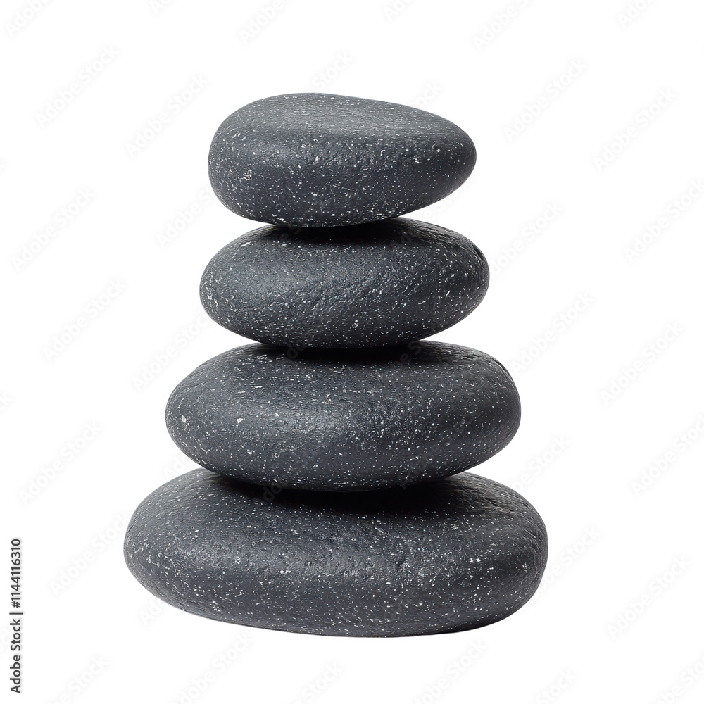 Front View of a Zen Spa Rock Stack for Relaxation and Wellness Transparent Background Front View of a Zen Spa Rock Stack for Relaxation and Wellness Transparent Background