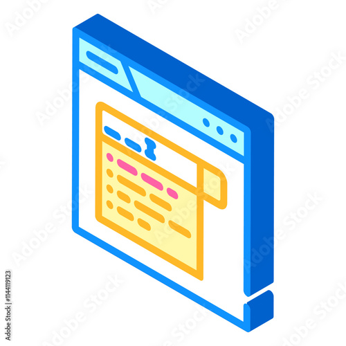 autocomplete natural language processing nlp isometric icon vector. autocomplete natural language processing nlp sign. isolated symbol illustration