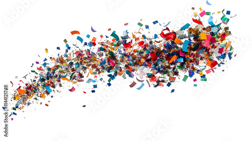 Confetti on Transparent Background, Isolated	
