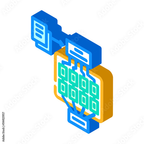 natural language model nlp isometric icon vector. natural language model nlp sign. isolated symbol illustration