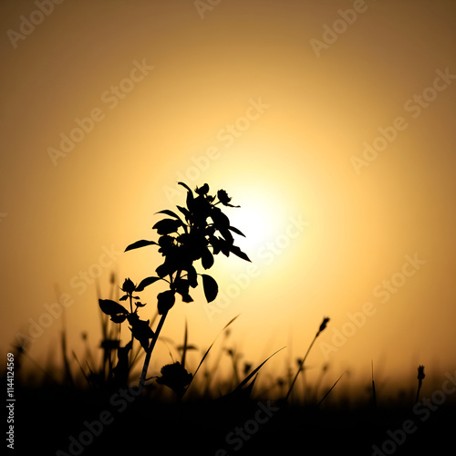 A silhouetted nature scene in smooth gradient transition with backlighting, showcasing seamless color blending and a light source behind the subject.jpg