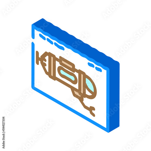 submersible world ocean isometric icon vector. submersible world ocean sign. isolated symbol illustration