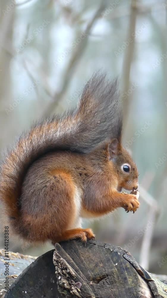 squirrel eating nut