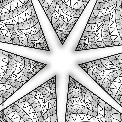 A pattern of triangles with wavy lines inside them for the design.