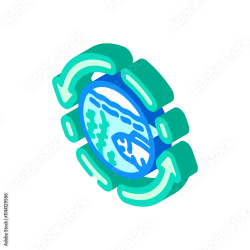 marine ecosystem world ocean isometric icon vector. marine ecosystem world ocean sign. isolated symbol illustration
