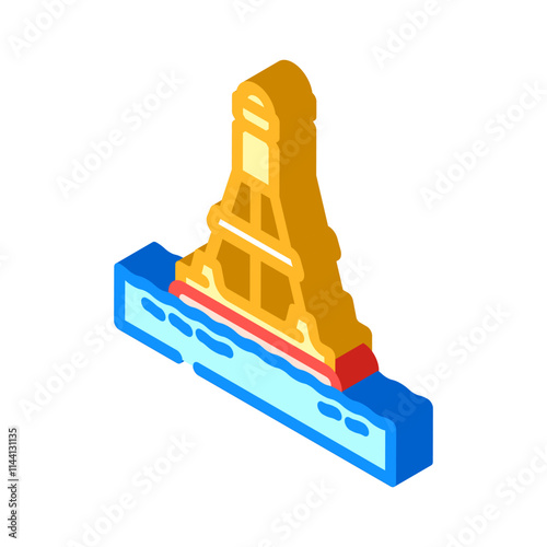 oceanographic buoy world ocean isometric icon vector. oceanographic buoy world ocean sign. isolated symbol illustration