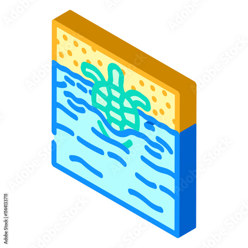 sea turtle world ocean isometric icon vector. sea turtle world ocean sign. isolated symbol illustration