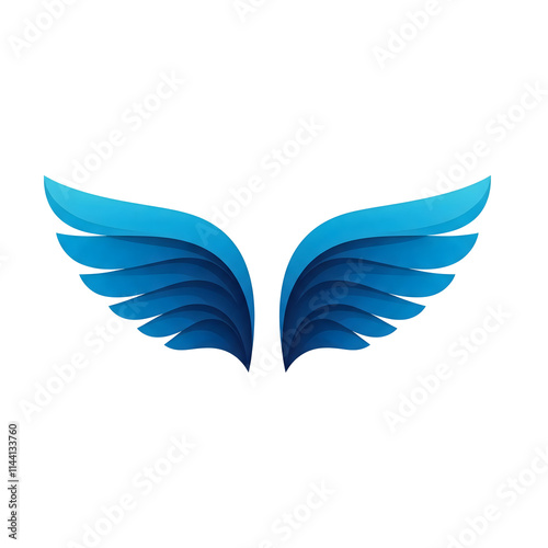 3d wing logo png image, transparent image