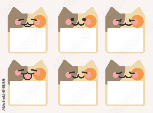 Colorful sticky note design set