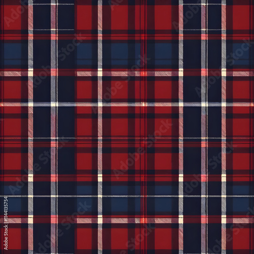 Red and Blue - Collection Design of Seamless Pattern gingham check	
