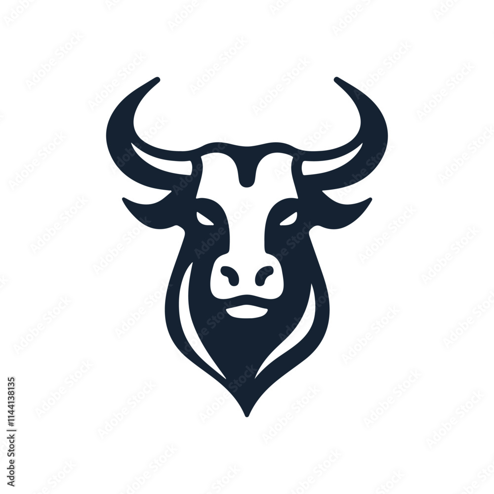 bull silhouette vector logo design illustration bull silhouette vector logo design illustration