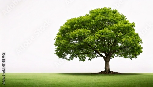 A tree on a white background. Environment and nature concept. graphic resource. 