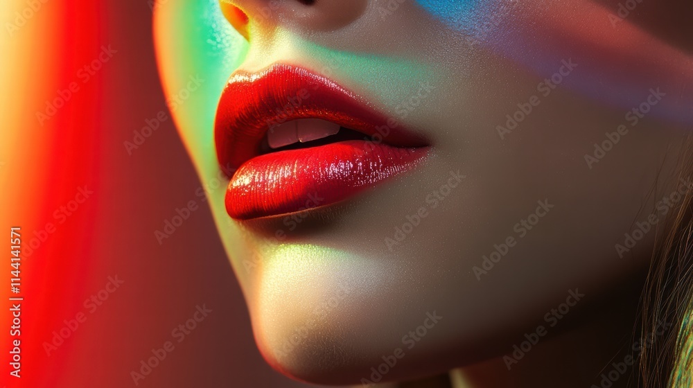 Obraz premium Vibrant rainbow gradient overlay with smooth transitions and glow