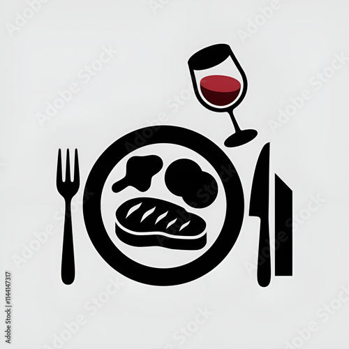 Silhouette fastfood icon 