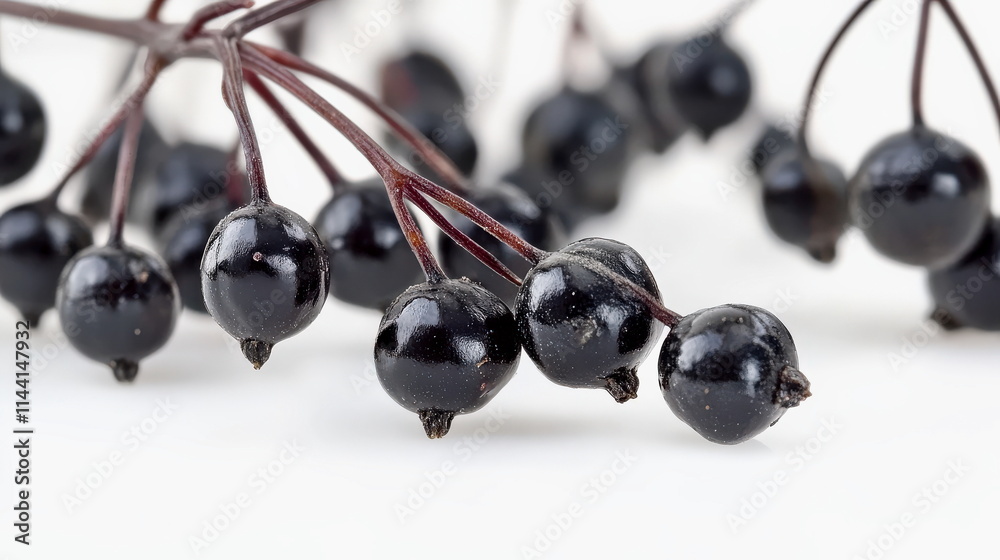 A close-up of tiny, shiny black seeds from rare orchid plants, isolated on a white background A close-up of tiny, shiny black seeds from rare orchid plants, isolated on a white background