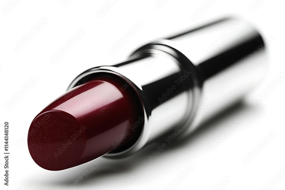 Black cover and brown lipstick tube with lipstick smudge isolated on white background. Black cover and brown lipstick tube with lipstick smudge isolated on white background.