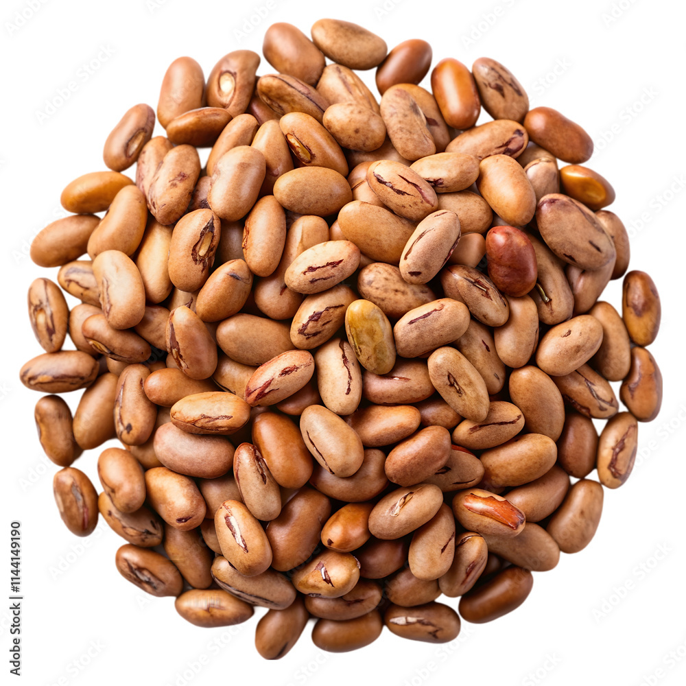anasazi bean top view isolated on transparent background anasazi bean top view isolated on transparent background