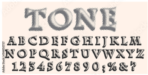 halftone vector font