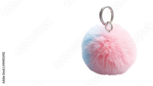 Charming Fluffy Pom Pom Keychain in Delicate Pastel Colors Perfect for Stylish Accessory Additions and Gifts.