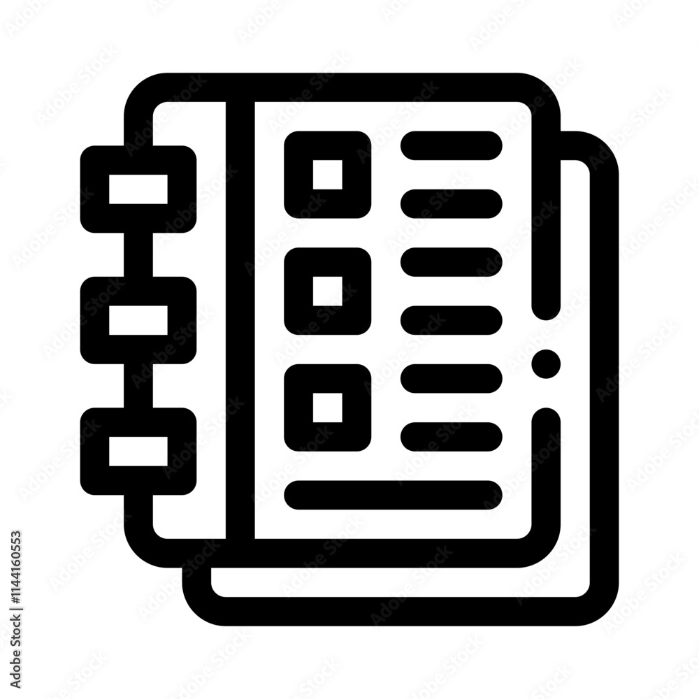 Agenda line icon Agenda line icon
