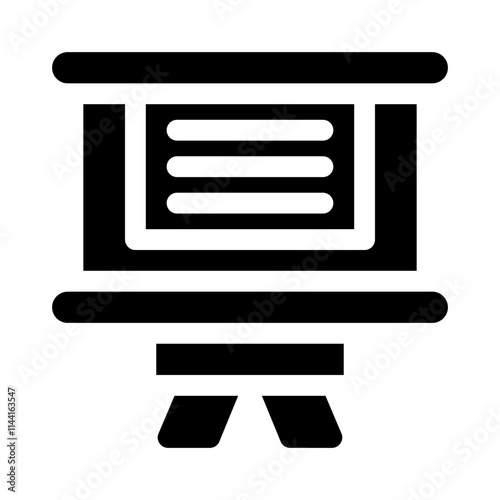Flipchart glyph icon