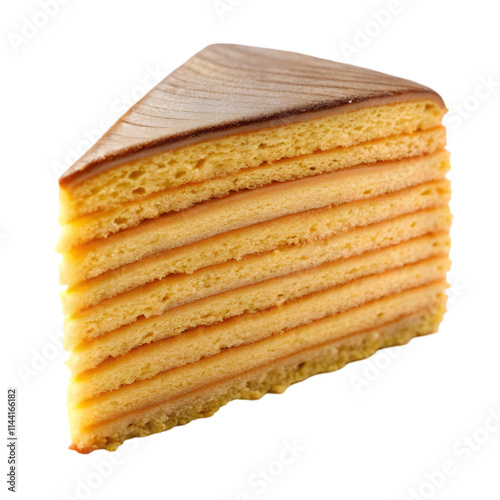 baumkuchen piece isolated on transparent background