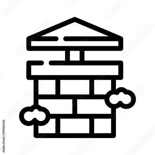 roof cleaning line icon