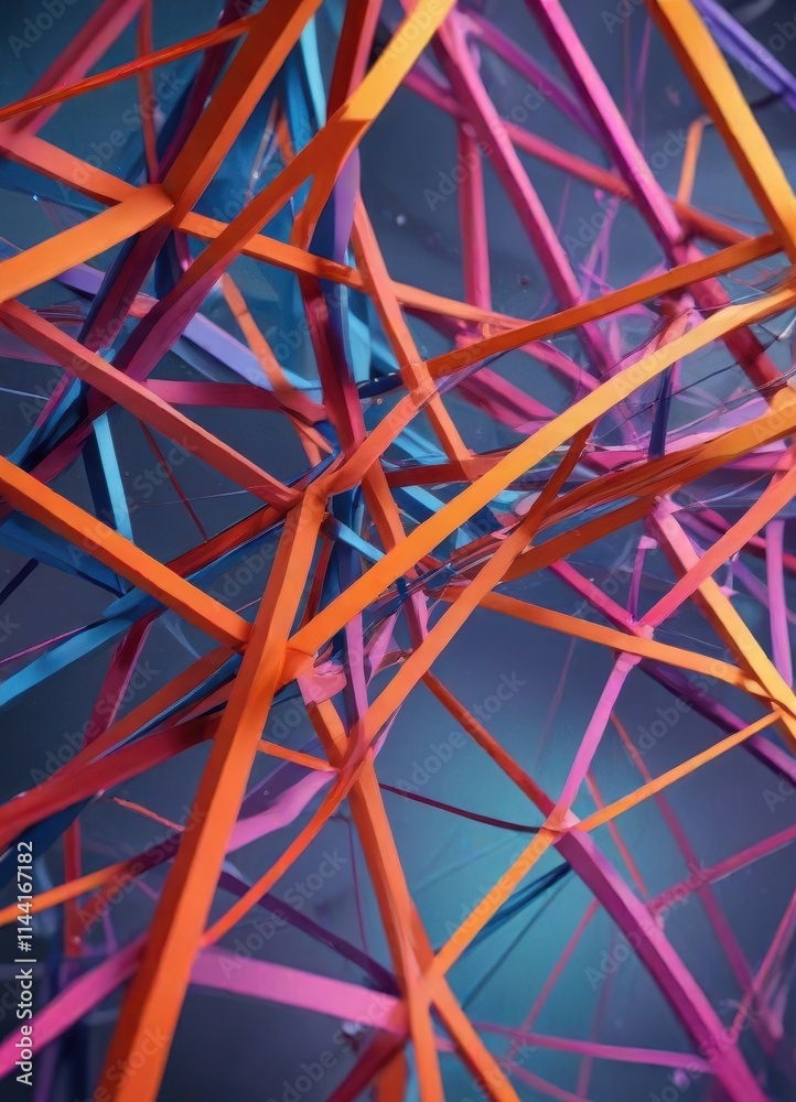Intersecting lines form complex geometric shapes, vibrant hues , contemporary, colors Intersecting lines form complex geometric shapes, vibrant hues , contemporary, colors