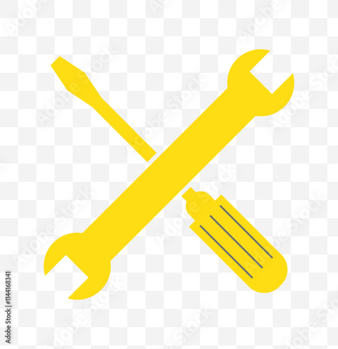 Service tool icon on white background. gear icon, technical assistance and service concept. eps 10.