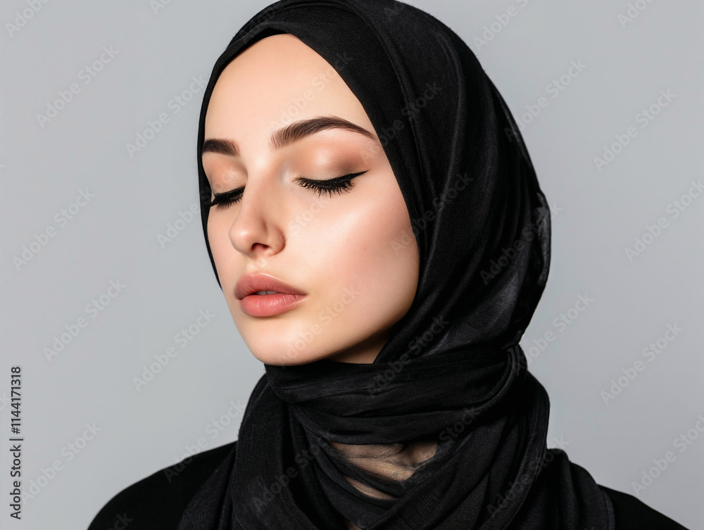 Celebrating World Hijab Day with a Portrait of a Woman in a Hijab Celebrating World Hijab Day with a Portrait of a Woman in a Hijab