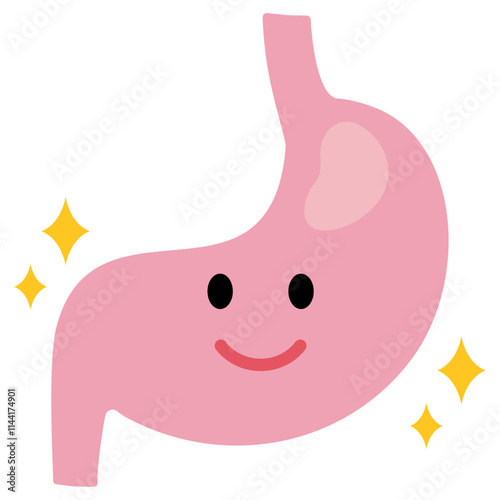 健康で綺麗な胃のイラスト