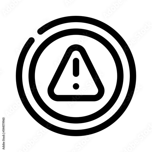 Caution line icon Free Download Caution line icon - GFXLoad