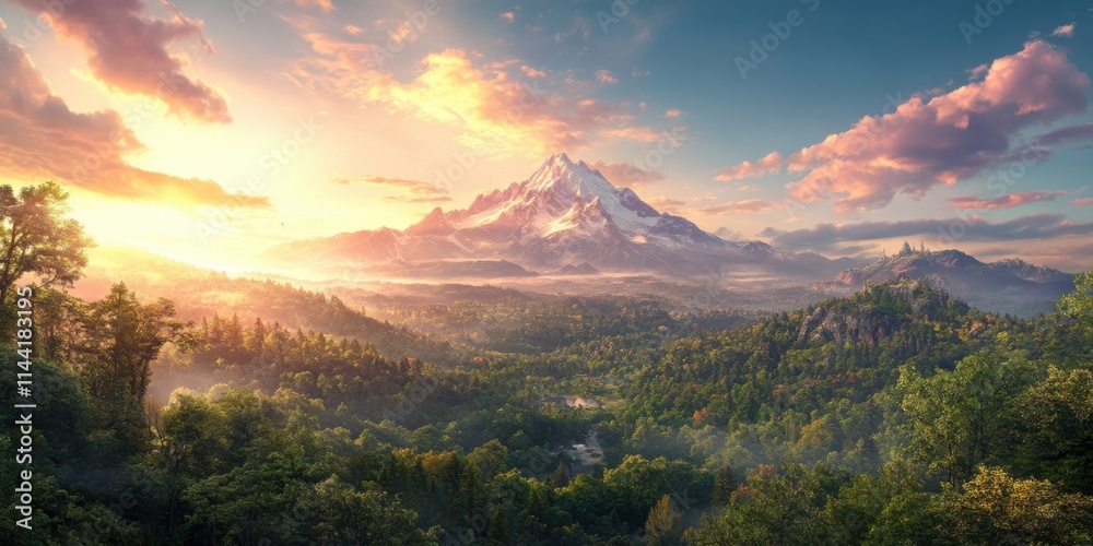 Majestic Mountain Range with Snowcapped Peaks at Dawn Breathtaking Landscape Photography Serene Natural Environment Panoramic View of Nature Majestic Mountain Range with Snowcapped Peaks at Dawn Breathtaking Landscape Photography Serene Natural Environment Panoramic View of Nature