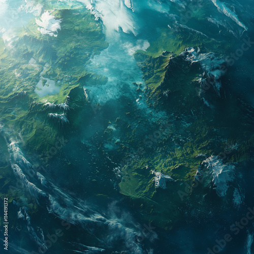  greenish blue tone earth
