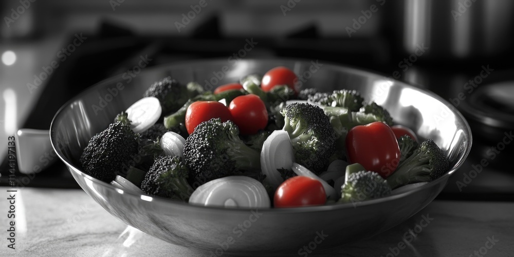 Healthy Vegetable Stir-Fry in Bowl Healthy Vegetable Stir-Fry in Bowl