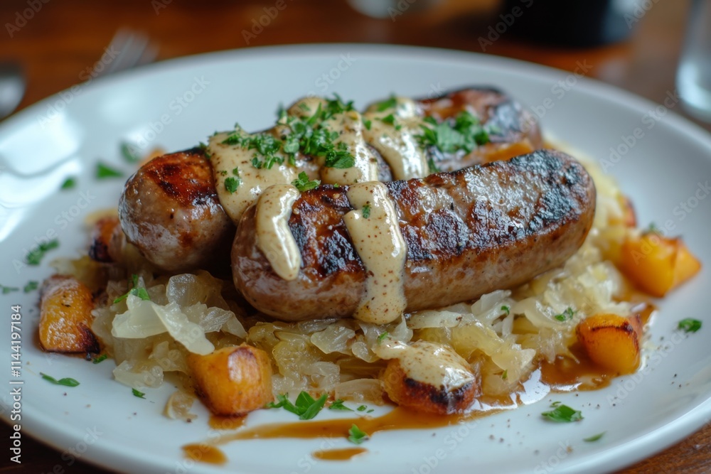 Grilled Sausages with Roasted Vegetables Grilled Sausages with Roasted Vegetables