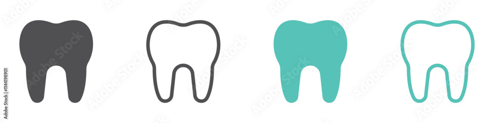 Set of tooth icons. Dentist and stomatology, dental, teeth checkup, tooth crash, decay tooth. Vector illustration. Set of tooth icons. Dentist and stomatology, dental, teeth checkup, tooth crash, decay tooth. Vector illustration.
