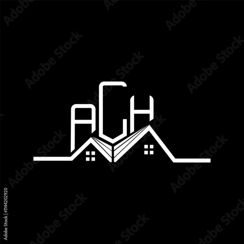 ALH Real state logo design, ALH simple and modern logo. ALH luxurious alphabet design photo