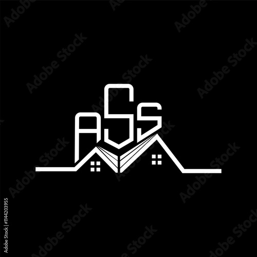 ASS Real state logo design, ASS simple and modern logo. ASS luxurious alphabet design
