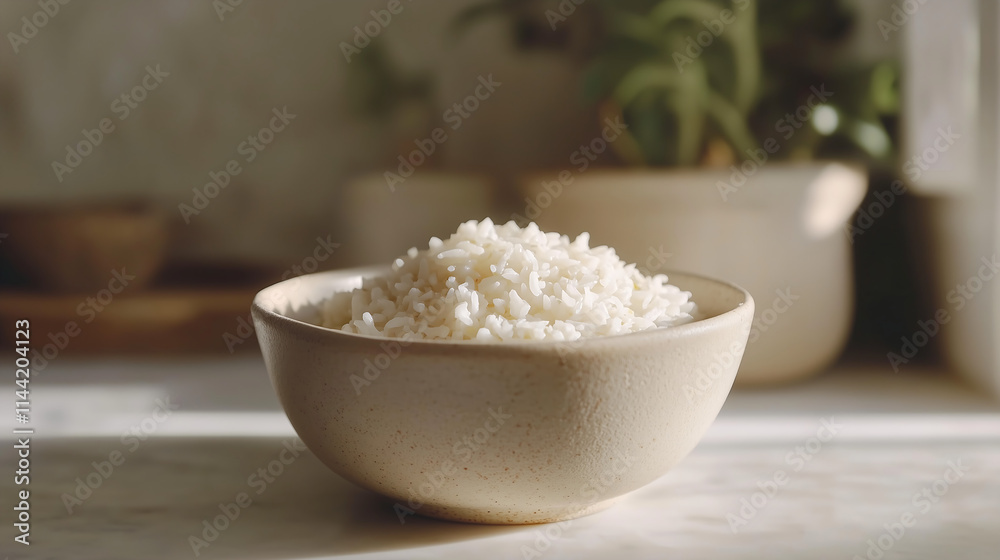 white boiled rice in a bowl white boiled rice in a bowl